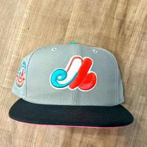 Montreal Expos Vintage South Beach Colorway New Era Baseball Cap Size 7.5  7 1/2